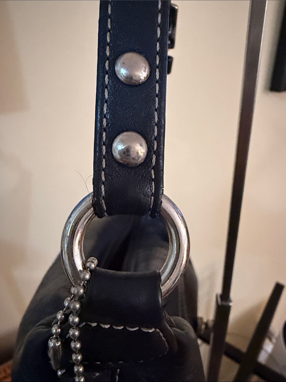 Coach Vintage small Y2K Black pebbled Leather Shoulder Bag Leatherware 1941 - Picture 5 of 16
